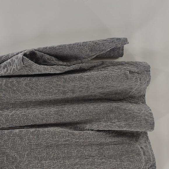 Susan Graver Weekend Quarter Zip Pullover Jacket Size 1X Gray Textured - Picture 3 of 11